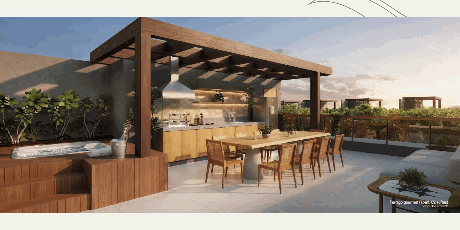 Terraço gourmet 2 suítes